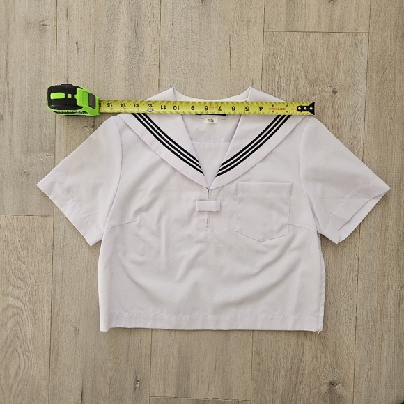 White Japanese School Uniform Sailor Top - Picture 3 of 5